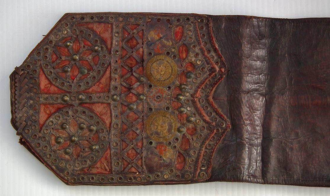 Antique 19th Century Polish Leather Money Belt Pas Trzos Krakowski