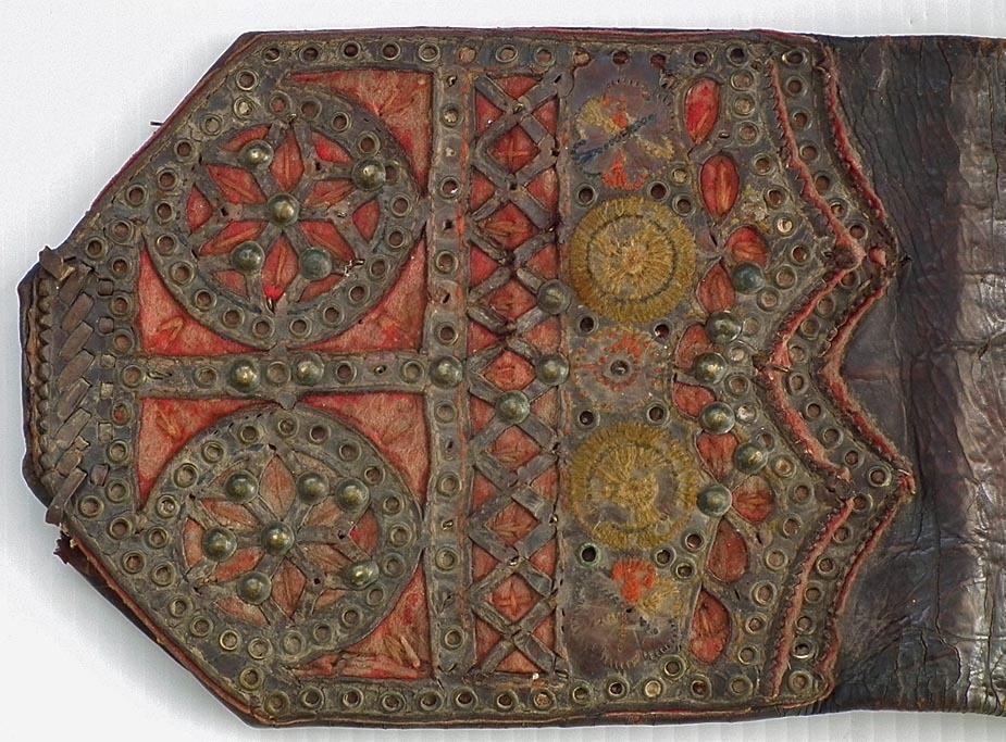 Antique 19th Century Polish Leather Money Belt Pas Trzos Krakowski