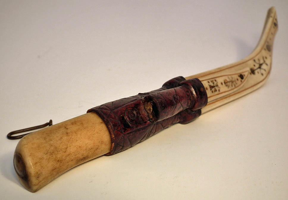 Superb Quality Antique Scrimshaw Finnish Knife Puukko