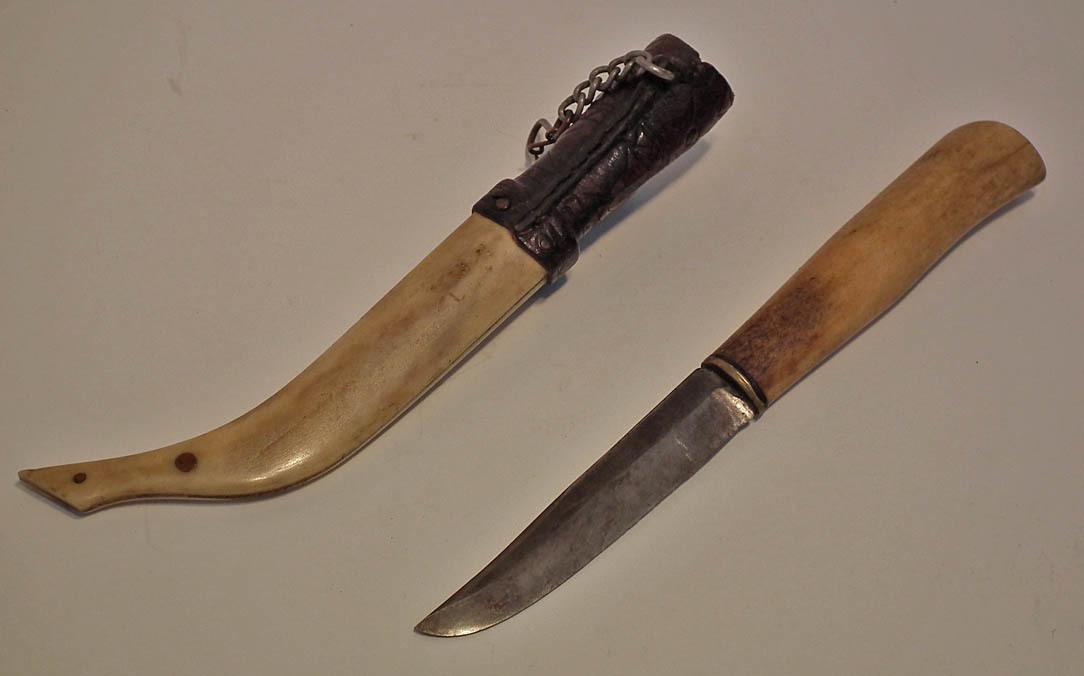 Superb Quality Antique Scrimshaw Finnish Knife Puukko
