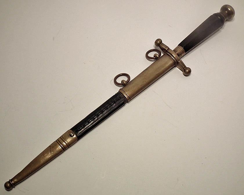 Antique Royal Danish Naval Or Army Officer’s Dirk Dagger