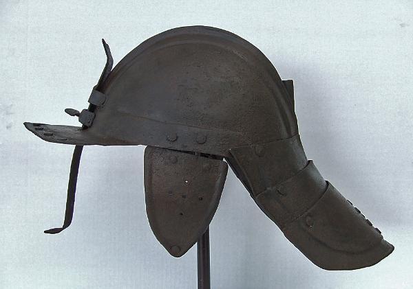 SOLD Antique 17th Century English Royalist Harquebusiers Cavalry Lobstertail Helmet Civil War 1642-1651