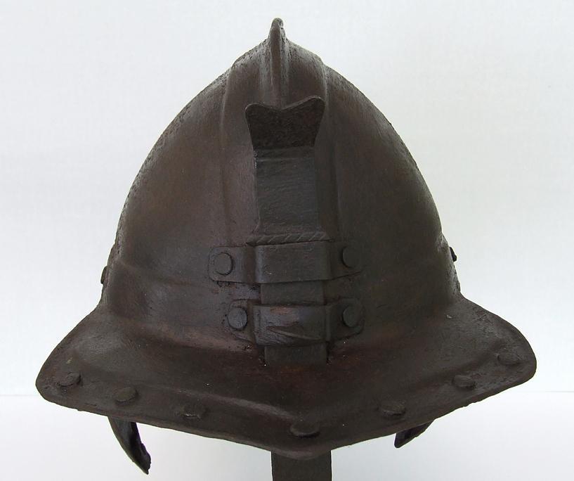 SOLD Antique 17th Century English Royalist Harquebusiers Cavalry Lobstertail Helmet Civil War 1642-1651