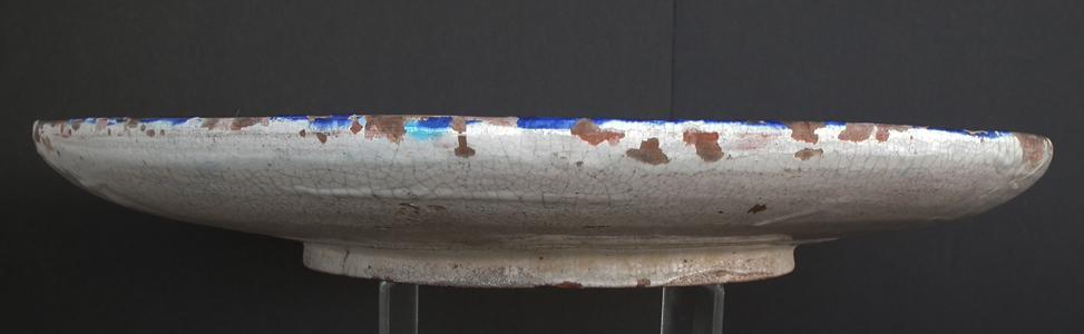 Antique Islamic Ceramic Blue And White Dish Multan Pakistan