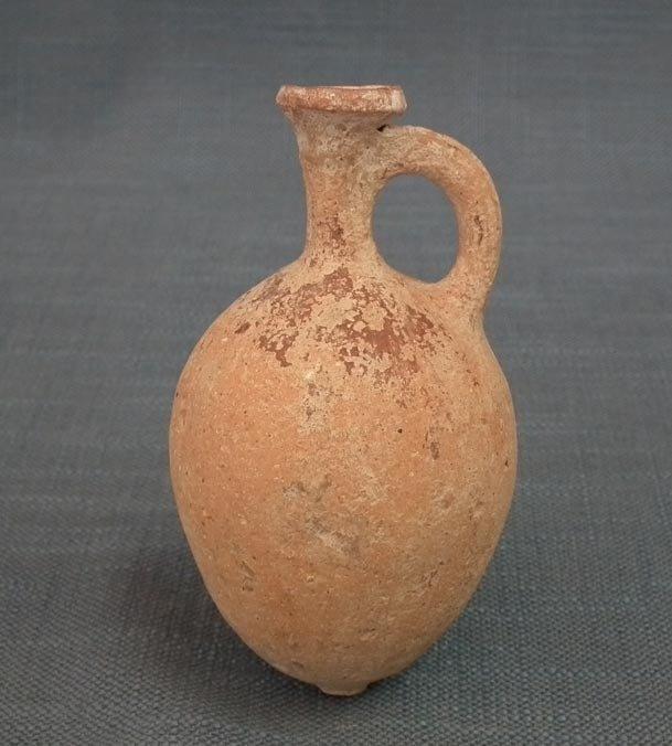 Ancient Holy Land Pottery ca. 1000 BC Terracotta Perfume Flagon