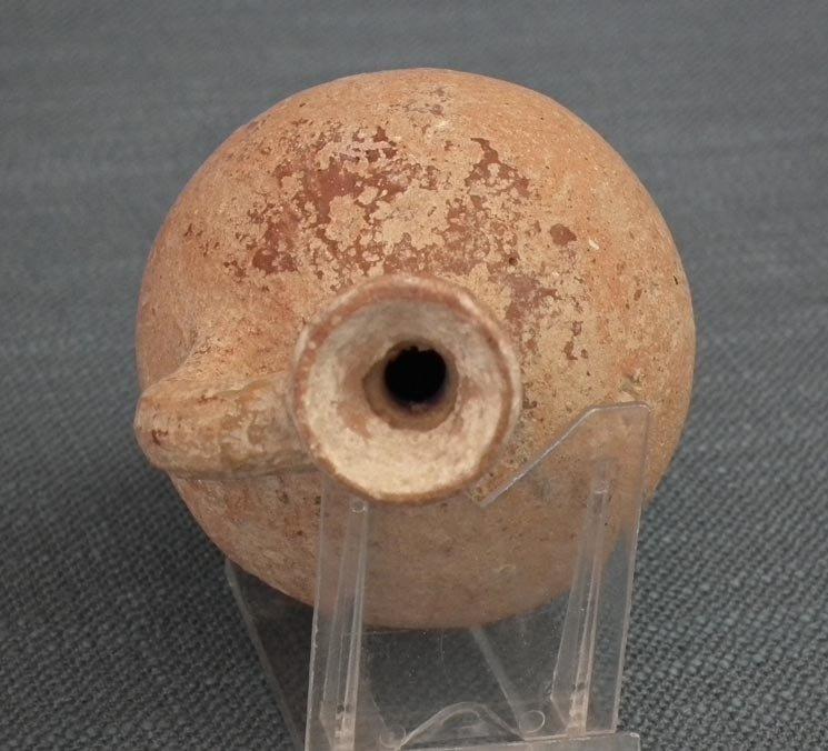 Ancient Holy Land Pottery ca. 1000 BC Terracotta Perfume Flagon