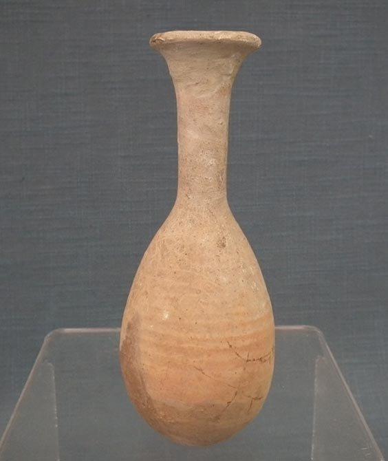 Ancient Roman Terracotta Perfume Flask Unguentarium 1st - 2nd century A.D