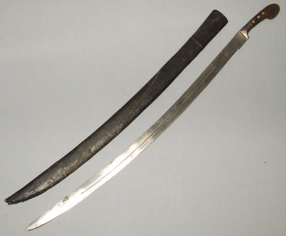ANTIQUE, CENTRAL ASIAN, ISLAMIC SWORD SHASHKA, 18th-19th century
