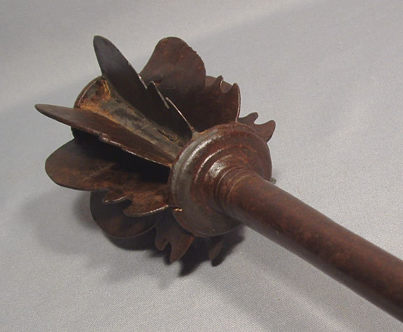 ANTIQUE INDO PERSIAN MUGHAL MACE WITH KHANDA HILT, 17th century