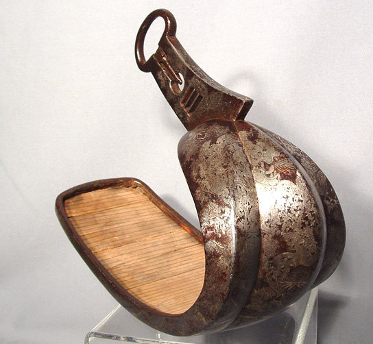 Antique Japanese Samurai Armor Stirrup Abumi