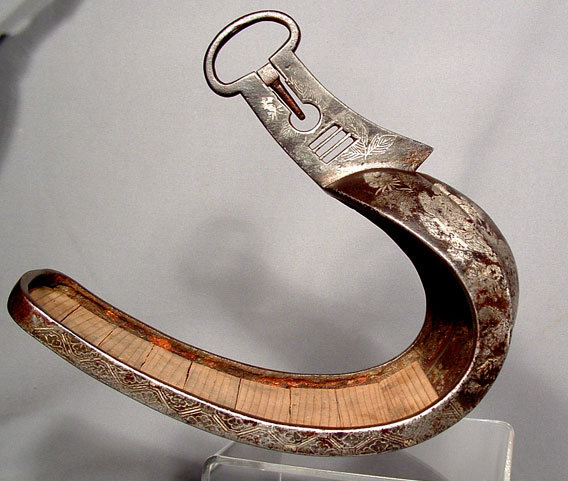 Antique Japanese Samurai Armor Stirrup Abumi
