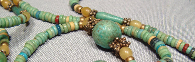 Ancient Egyptian Necklace Scarab & Beads