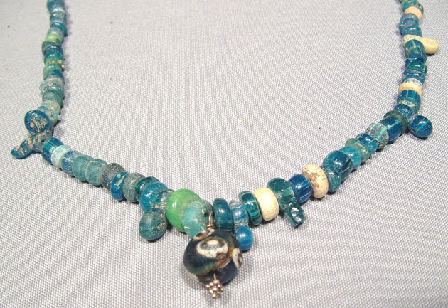SOLD Ancient Roman Glass Beads Necklace, 2nd-3rd