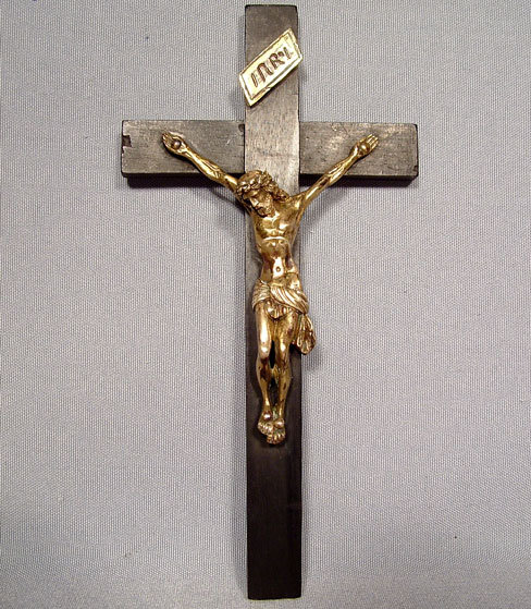 Antique Spanish Crucifix, Baroque, 17th Century