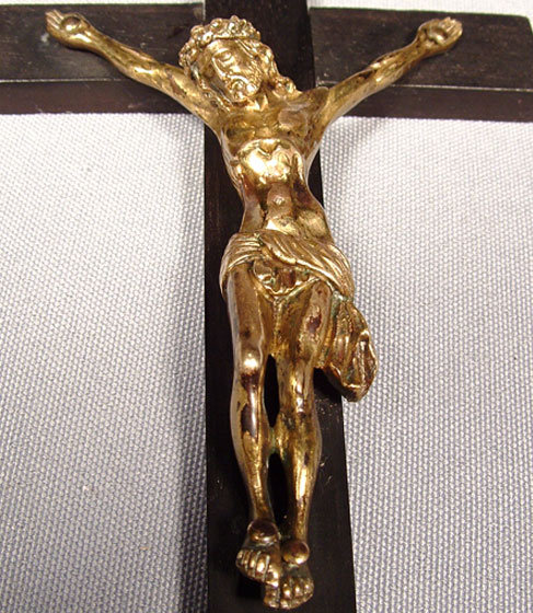 Antique Spanish Crucifix, Baroque, 17th Century