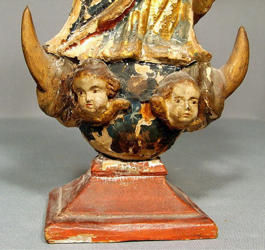 Antique Spanish Colonial Santos Virgin Mary