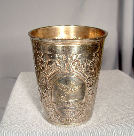Antique Imperial Russian Silver Hunting Beaker, 18th century