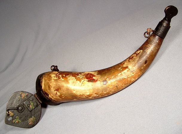 Antique Russian Cossacks Gun Powder Horn