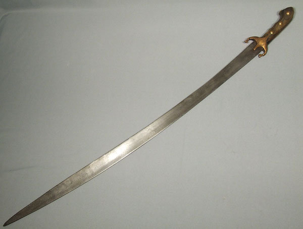Antique Turkish Ottoman Sword Karabela with Yatagan Blade