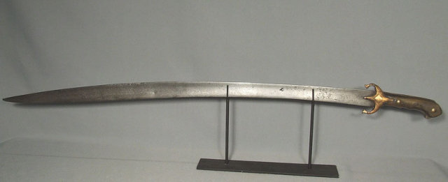 Antique Turkish Ottoman Sword Karabela with Yatagan Blade