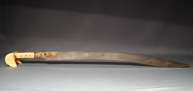 Antique Turkish Ottoman Sword Yatagan Islamic Yataghan In silver