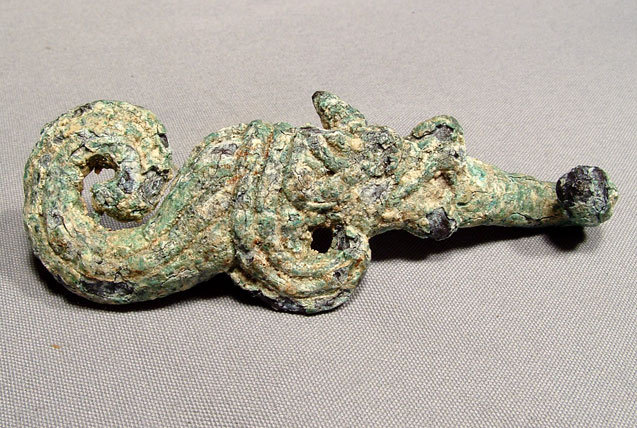 Antique Chinese Han Dynasty Bronze Belt Hook