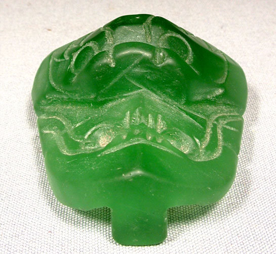 Antique Chinese Qing Dynasty Peking Glass Belt Buckle