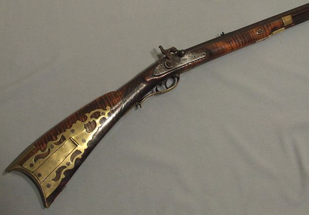 Antique American Percussion Plains Rifle Gun
