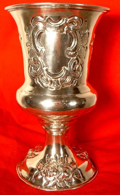 ANTIQUE SILVER JEWISH KIDDUSH CUP VIENNA 1807