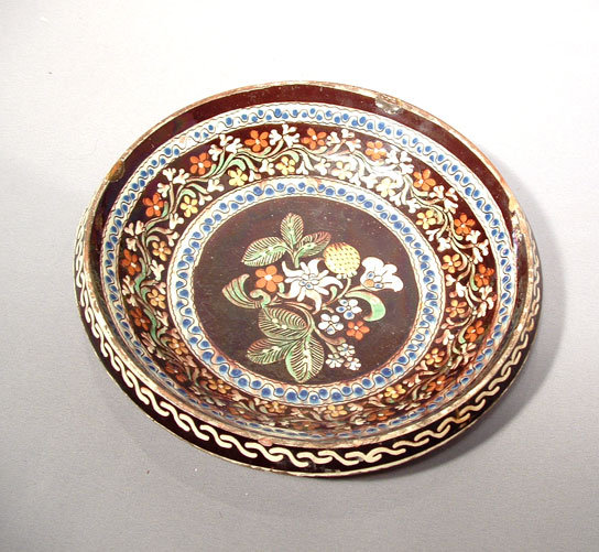 ANTIQUE EUROPEAN CERAMIC DISH, 18TH CENTURY