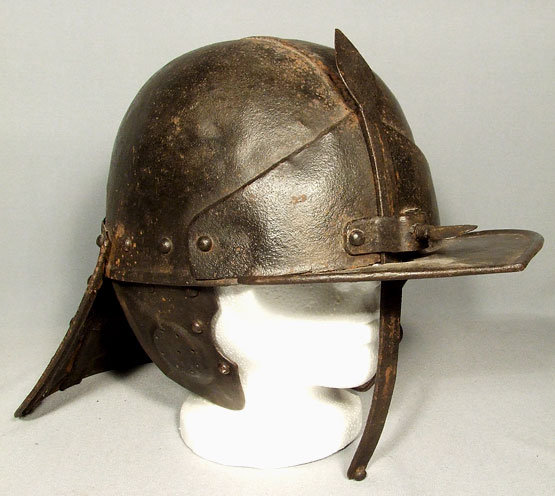 Antique 17th century Cromwellian Lobstertail Helmet Zischagge