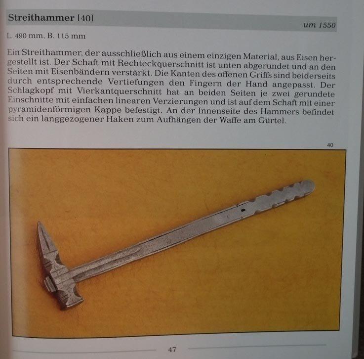 Rare Antique 16th Century (1500 AD-1550 AD) Knight War Hammer