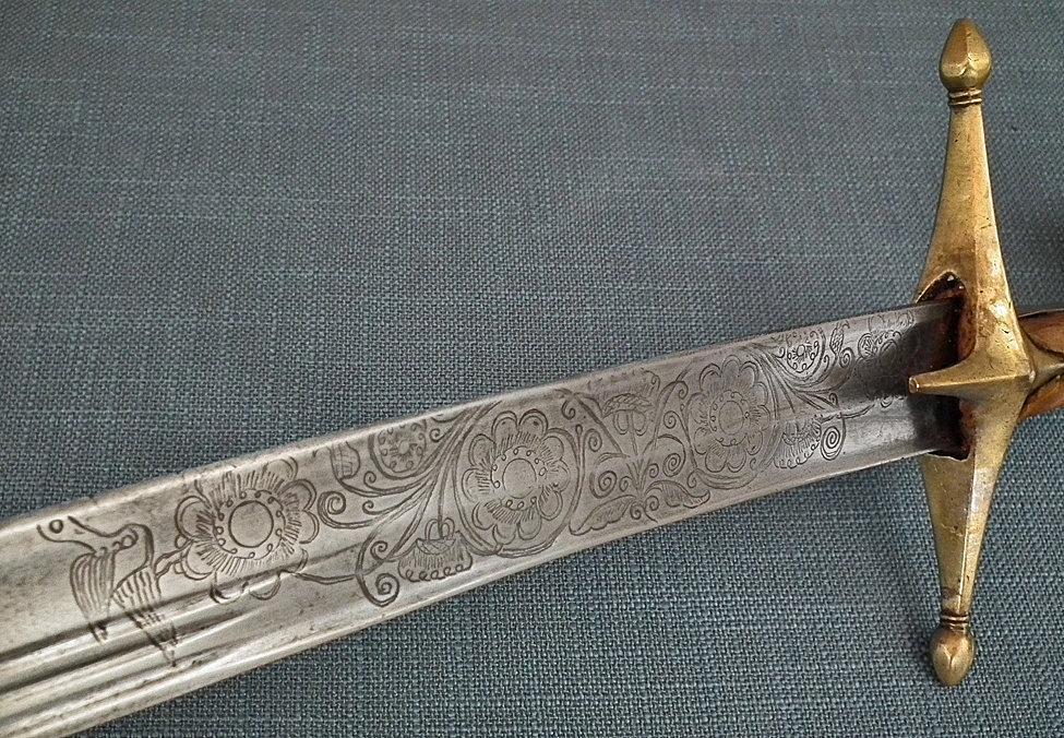 Antique 16th century Hungarian Sword Blade With 18th century Turkish Ottoman Hilt