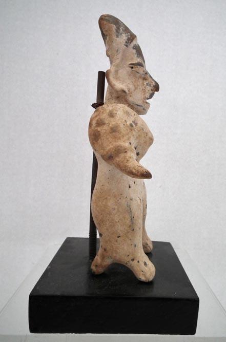 Antique Pre-Columbian Jalisco Polychrome Ceramic Female Figure