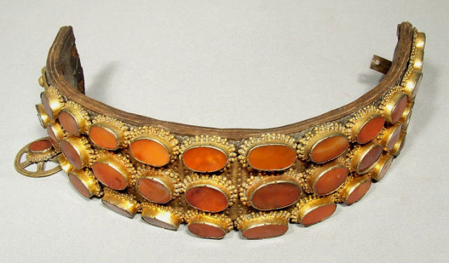 Antique 18th century Turkish Ottoman Belt for Sword Yatagan