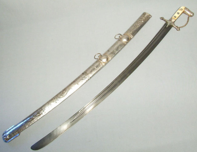 Antique Islamic Silver Sword Shamshir Arabian Saif