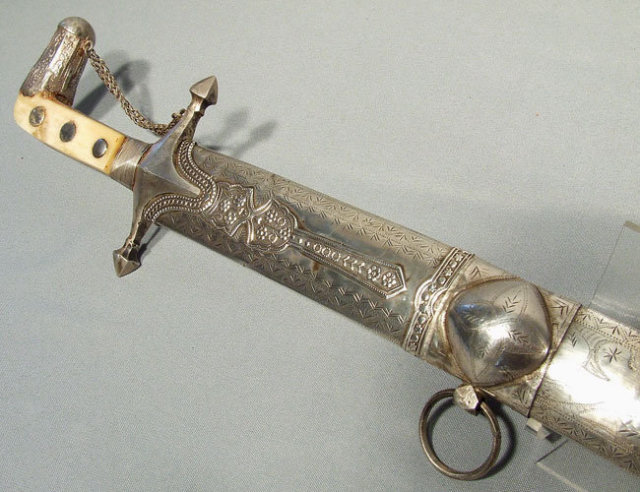 Antique Islamic Silver Sword Shamshir Arabian Saif