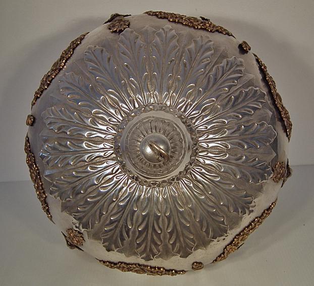 Huge Antique 19th Century Silver Plated Church Sanctuary Vigil Oil Lamp