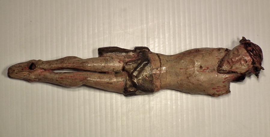 Antique 18th/19th century Spanish Colonial Santos Wood Sculpture Christ Corpus Christi