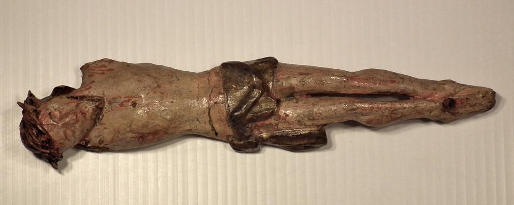 Antique 18th/19th century Spanish Colonial Santos Wood Sculpture Christ Corpus Christi
