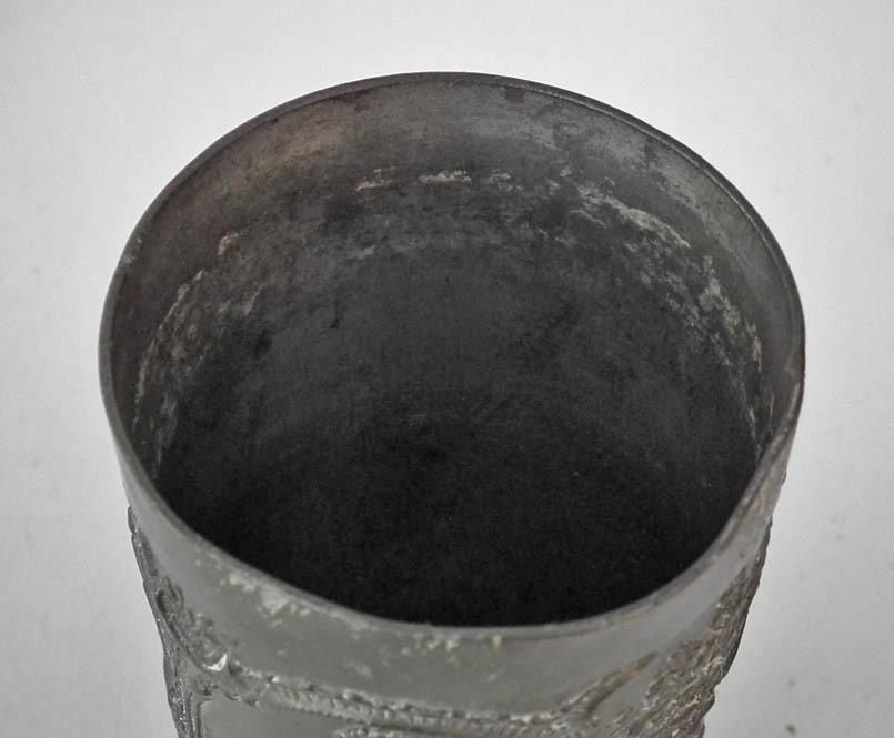 Antique Souvenir English Pewter Beaker Commemorating Coronation of Edward VII