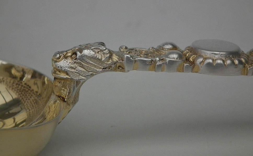Pair of Rare Dated 1900 Silver Gilt Anointing Spoons Edward VII Coronation Regalia