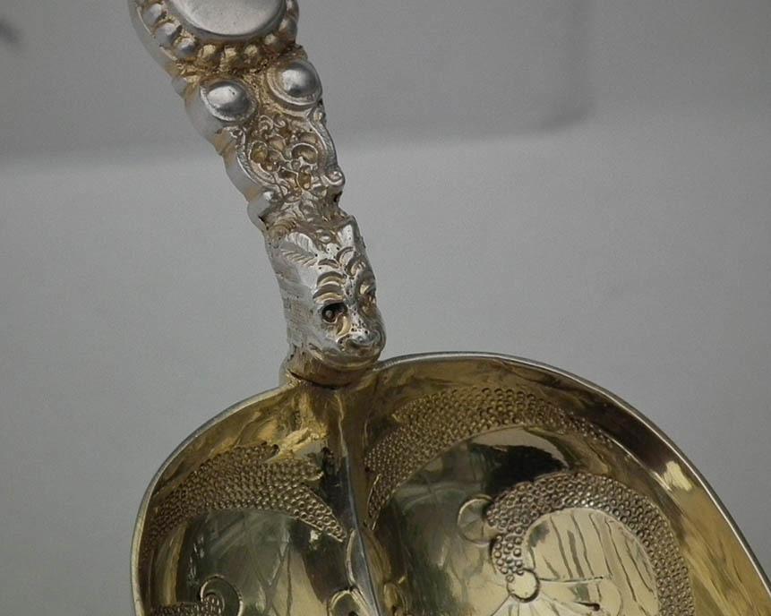 Pair of Rare Dated 1900 Silver Gilt Anointing Spoons Edward VII Coronation Regalia