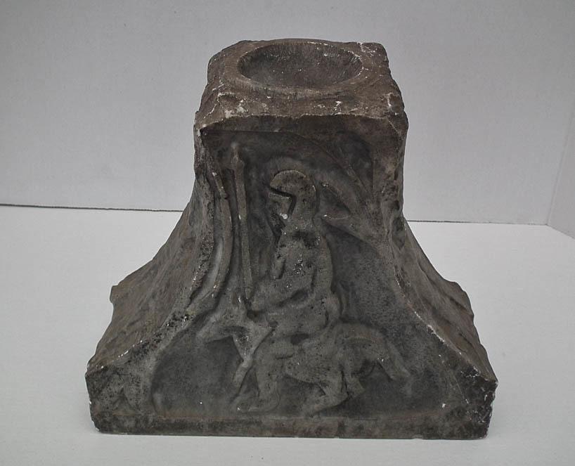 Antique Medieval Romanesque 11th -13th Century Marble Column Base