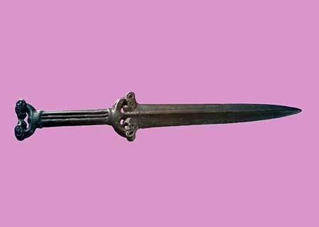 Ancient 5th - 4th century B.C. Scythian Bronze Short Sword Akinakes Acinaces Akinak