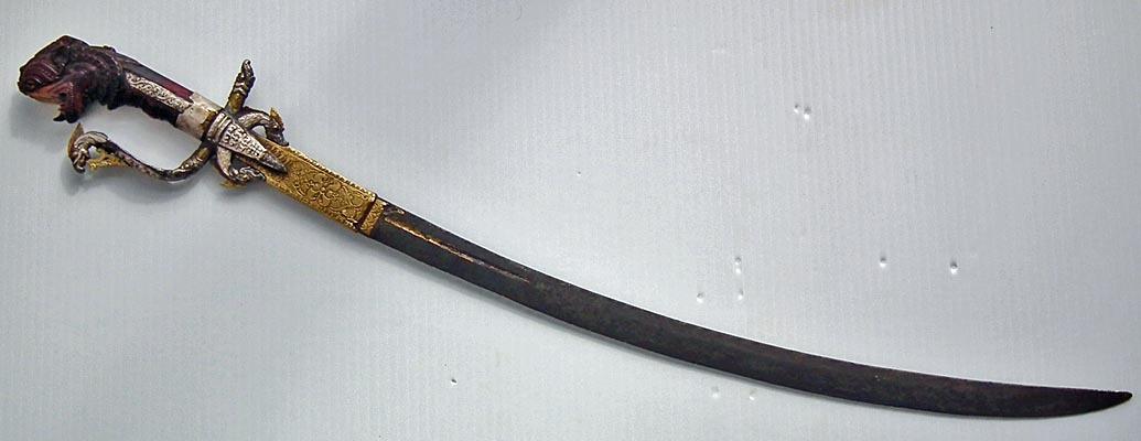 Antique Ceylonese Sinhalese Sword Kastane 17th -18th century Ceylon Sri Lanka