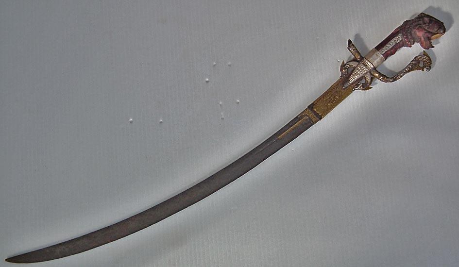 Antique Ceylonese Sinhalese Sword Kastane 17th -18th century Ceylon Sri Lanka