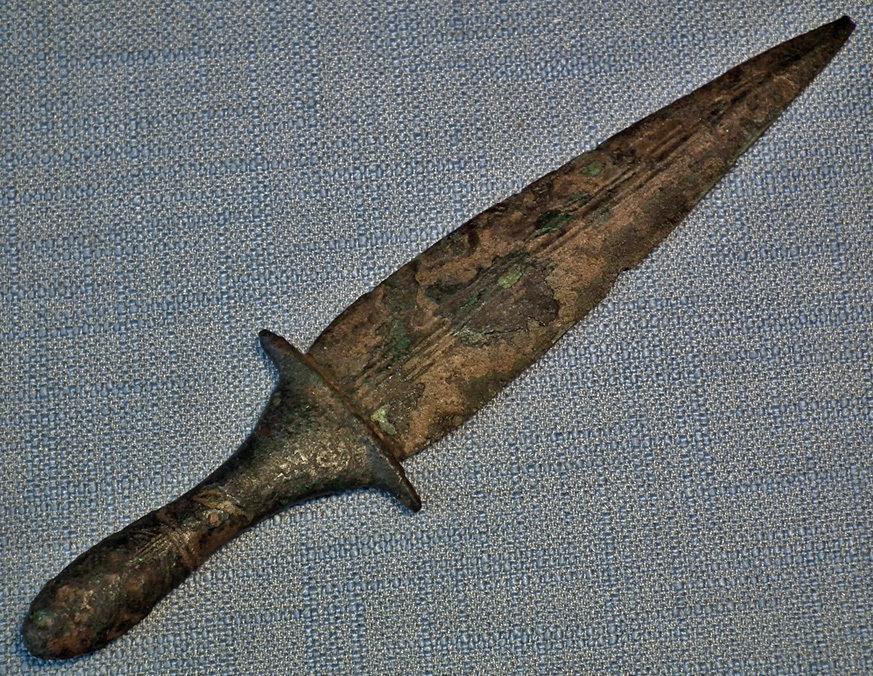 Ancient Luristan Bronze Dagger Sword Bronze Age circa 2600-2350 B.C.