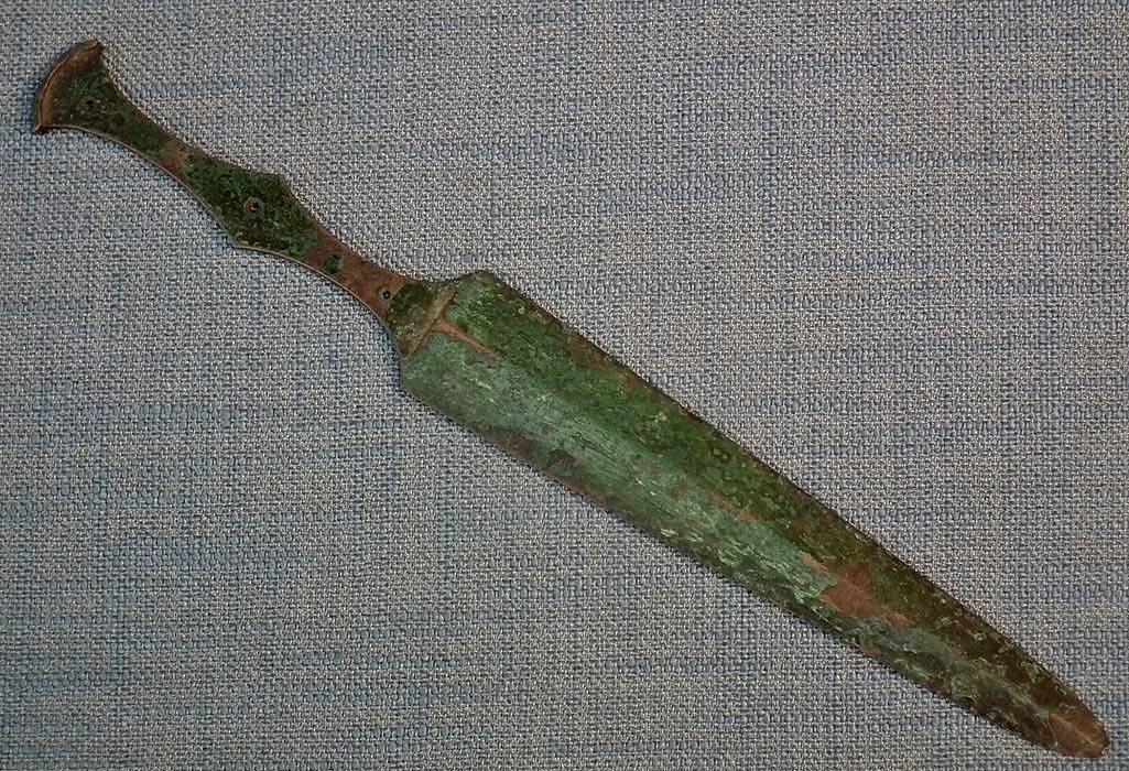 SOLD Ancient Pre-Roman Etruscan Villanovan Bronze Dagger Sword 9th - 7th Century B.C.