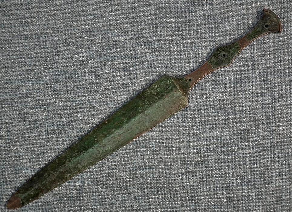 SOLD Ancient Pre-Roman Etruscan Villanovan Bronze Dagger Sword 9th - 7th Century B.C.